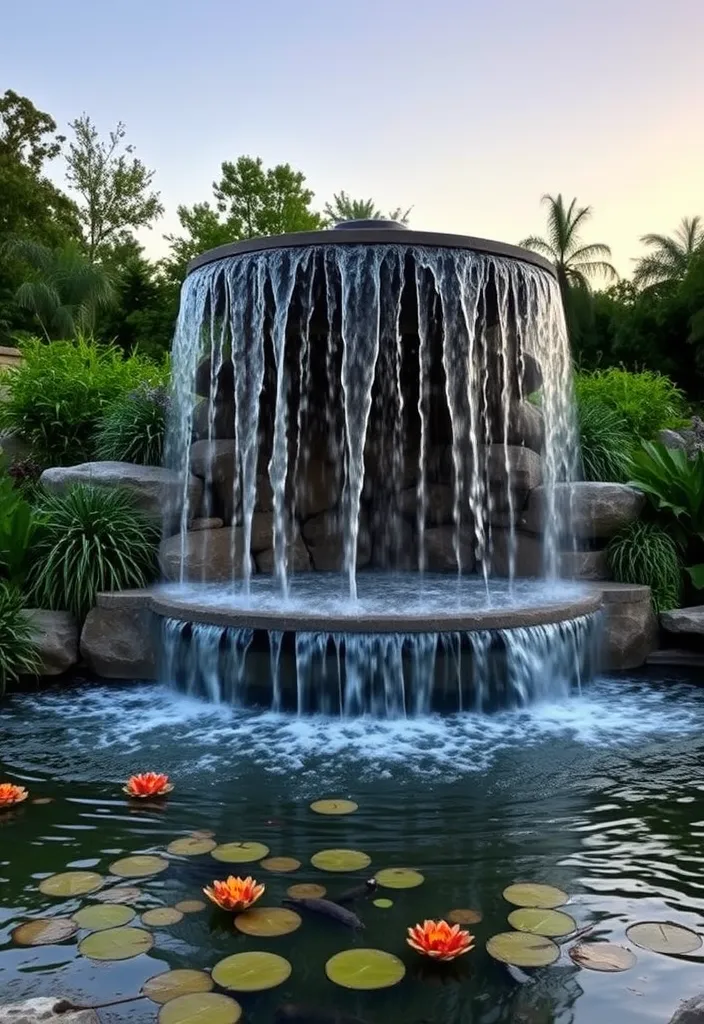 14 Small Garden Waterfalls Ideas That Will Revamp Your Outdoor Space! - 10. Floating Waterfall