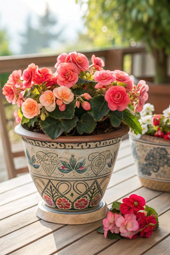 10 Best Flowers for Container Gardening: Potted Beauty - 4. Begonias: Soft and Elegant