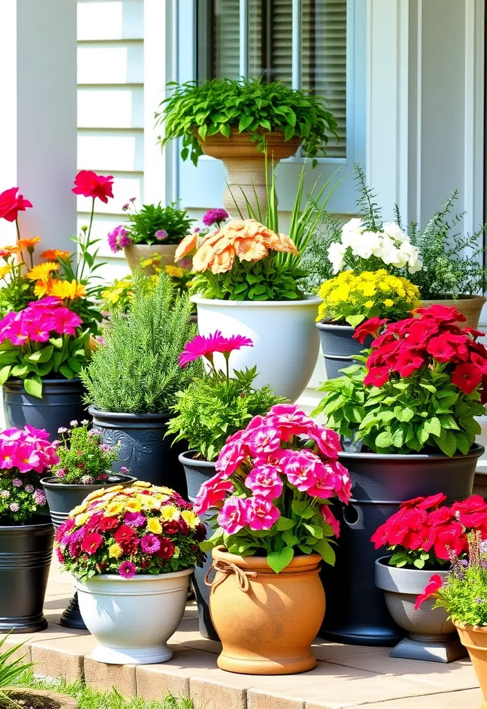 21 Genius Small Front Yard Landscaping Ideas That Don't Require a Lawn! - 6. Container Gardens