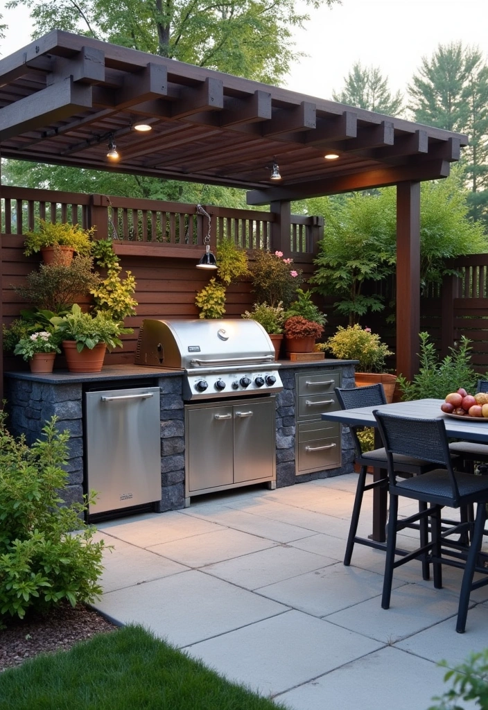 15 Garden Structure Ideas for Any Yard - 8. Stylish Outdoor Kitchen