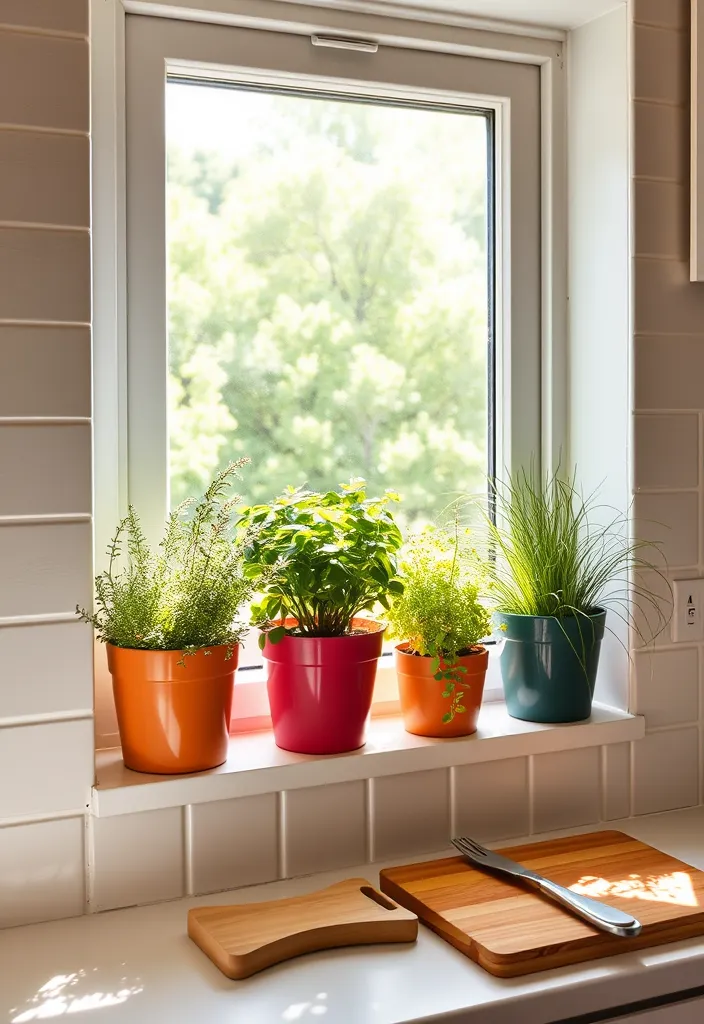 15 Indoor Herb Gardens and Expert Tips to Keep Them Thriving! - 3. Windowsill Herb Garden