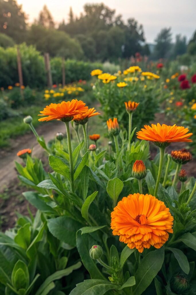 9 Best Companion Flowers for Vegetables - 4. Calendula: Healing and Helpful