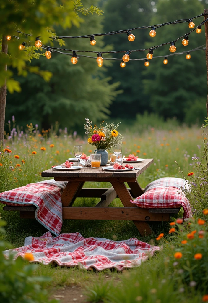 19 Garden Nook Ideas for Relaxation - 4. Rustic Picnic Spot