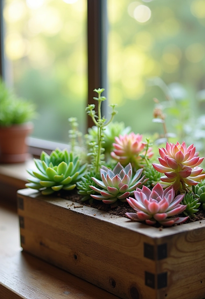 14 Stunning Succulent Planter Ideas - 3. Rustic Wooden Planters