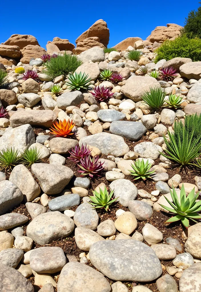 21 Genius Small Front Yard Landscaping Ideas That Don't Require a Lawn! - 2. Rock Garden with Succulents