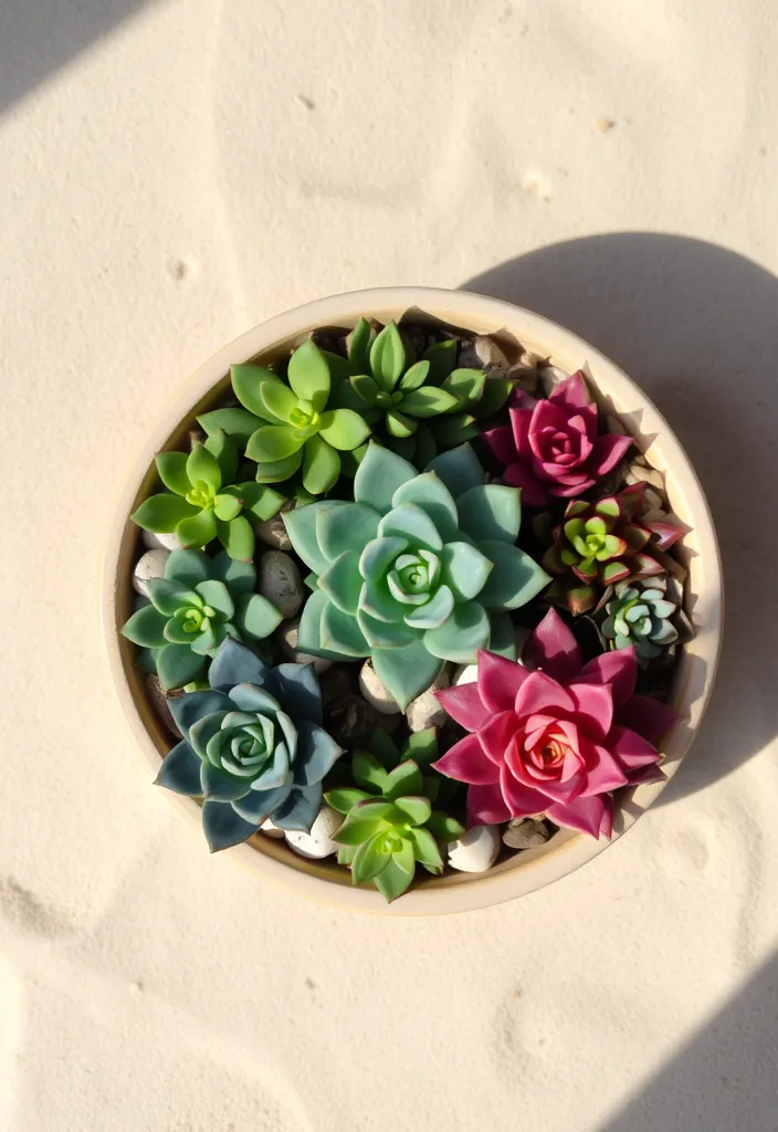 12 Container Meditation Garden Ideas for Peaceful Spaces  - 1. Zen Succulent Container Garden