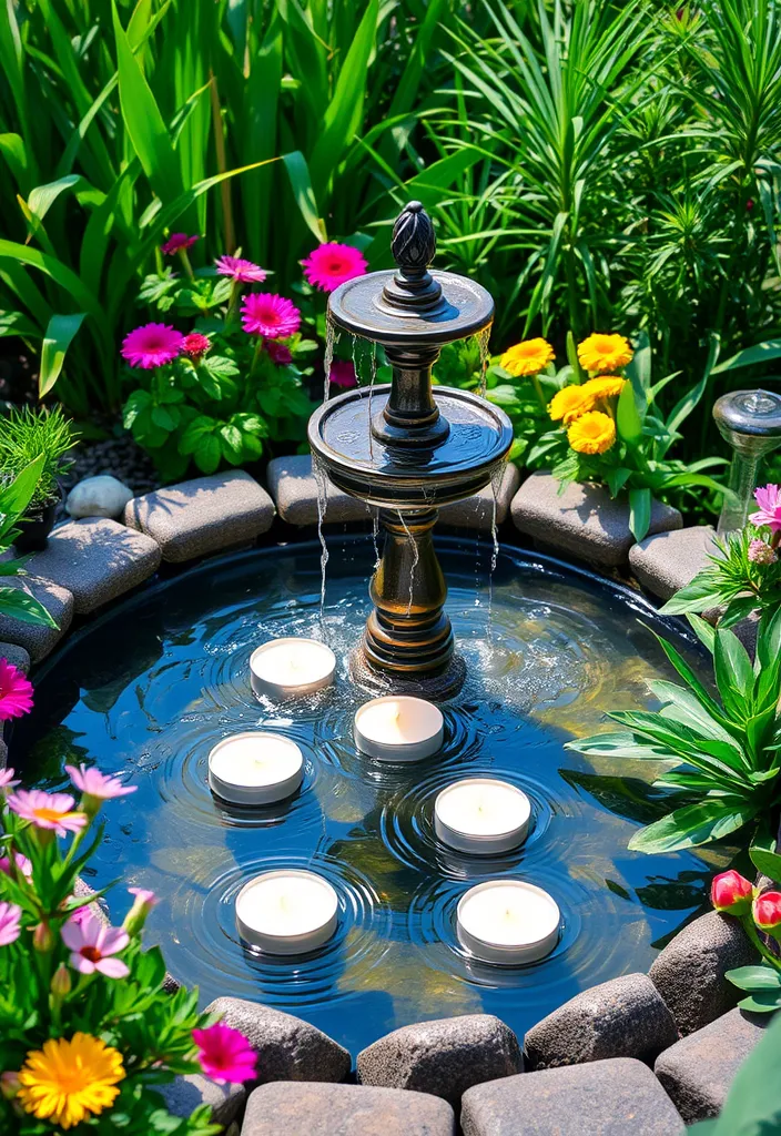 12 Container Meditation Garden Ideas for Peaceful Spaces  - 3. Tranquil Water Feature