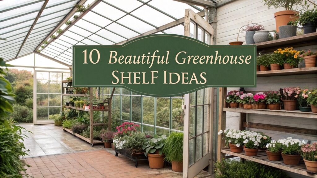 10 Beautiful Greenhouse Shelf Ideas