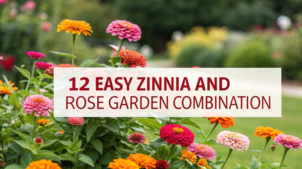 12 Easy Zinnia and Rose Garden Combination