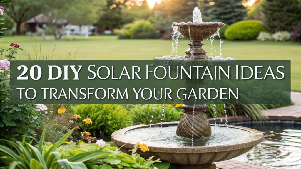 20 DIY Solar Fountain Ideas to Transform Your Garden