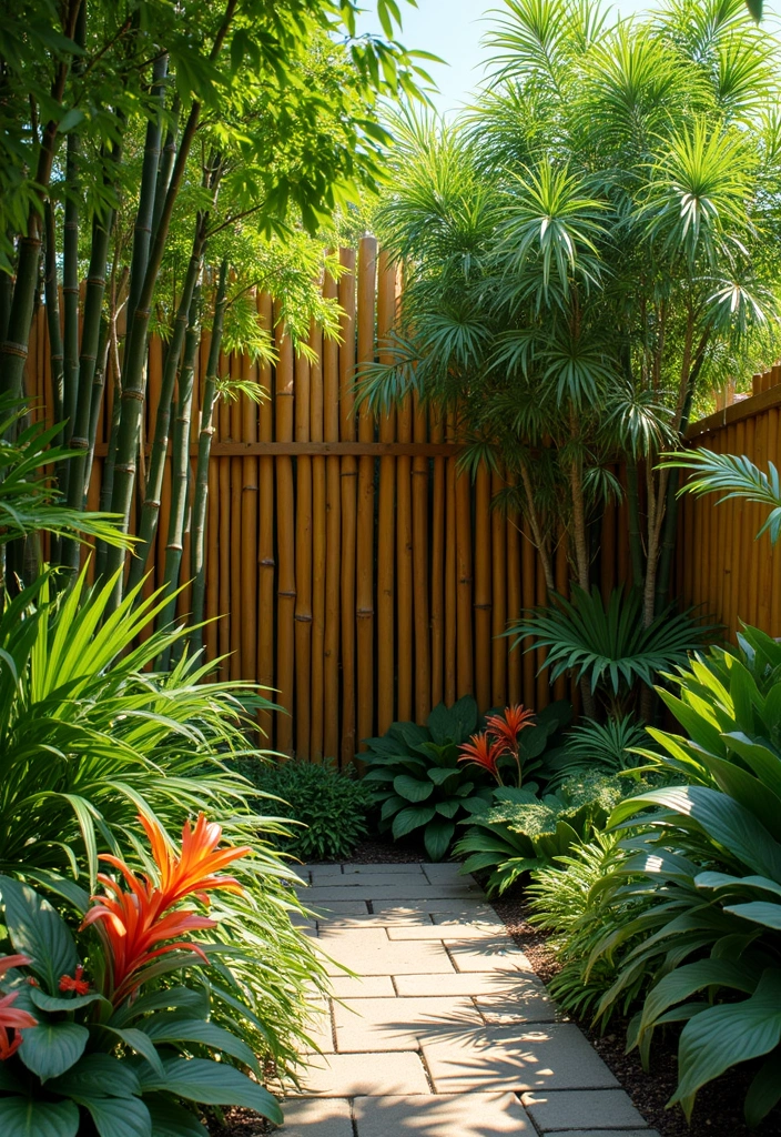 20 Wood and Wire Fence Design Ideas for Your Garden - 10. Eco-Friendly Bamboo Fence