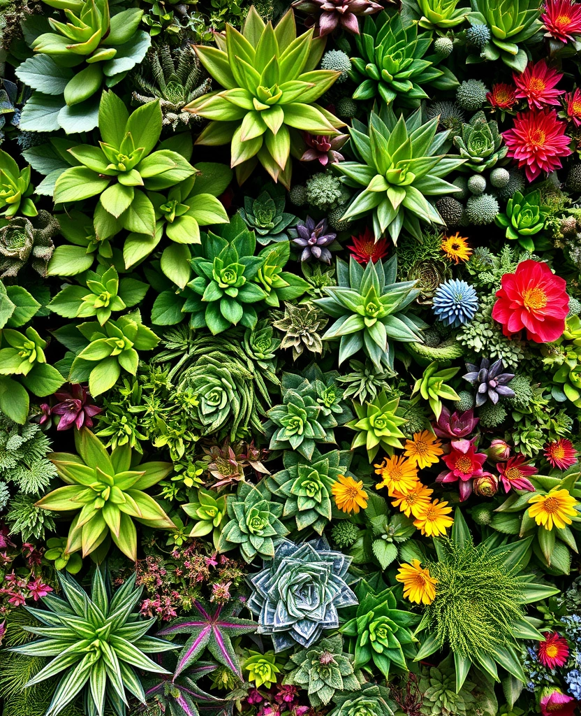 13 Tips for Vertical Gardening Ideas - 8. Mix and Match Textures