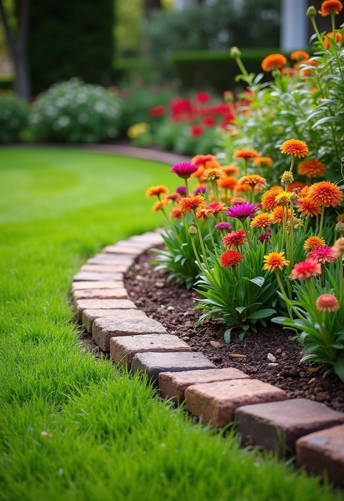 16 Front Yard Landscape Ideas to Inspire - 3. Decorative Edging