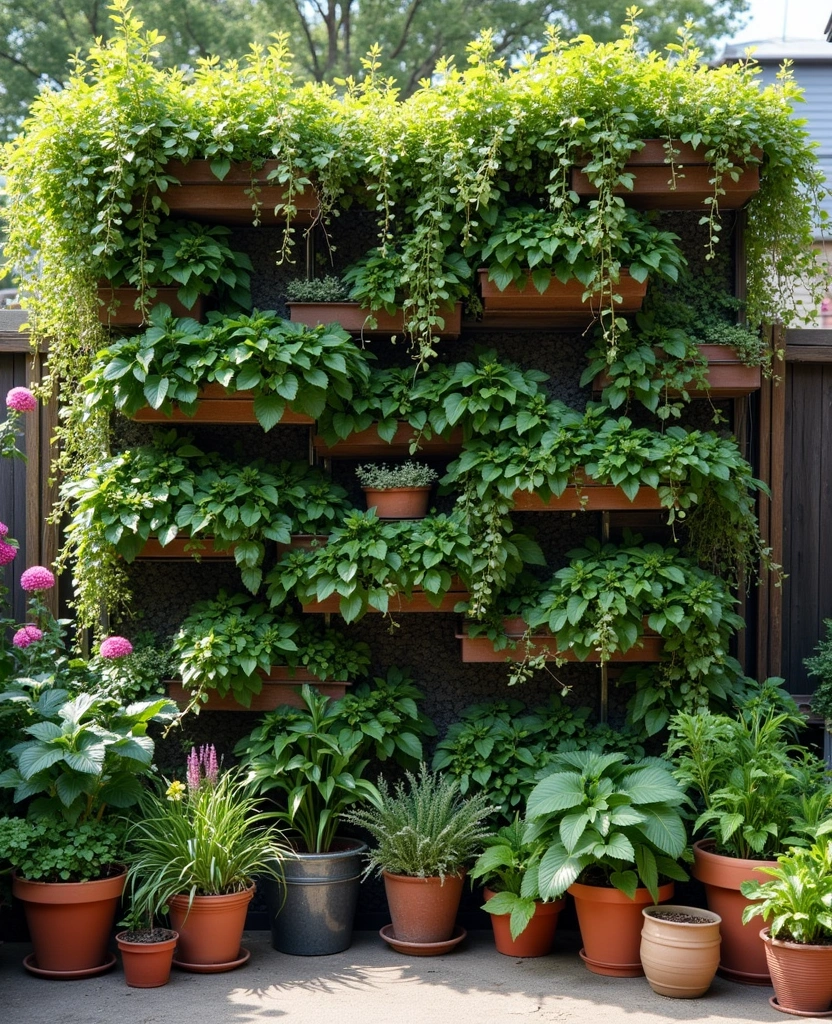 10 Fun and Inexpensive Raised Garden Bed Ideas Your Family Will Love! - 5. Vertical Garden Walls