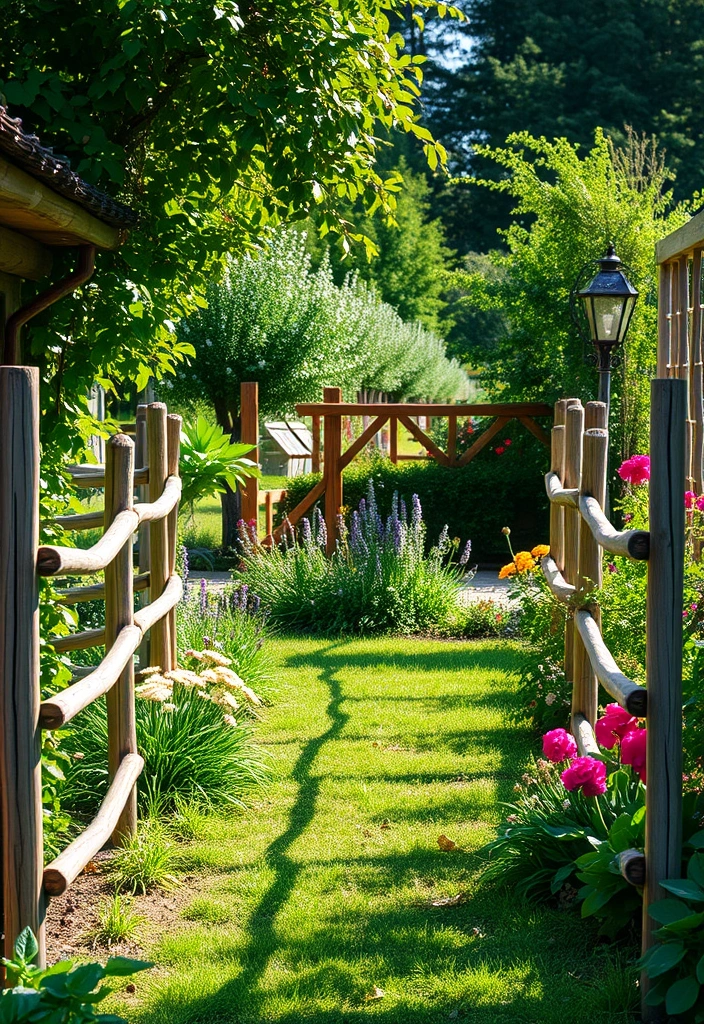 21 DIY Garden Edging Ideas on a Budget - 20. Edging with Hurdles