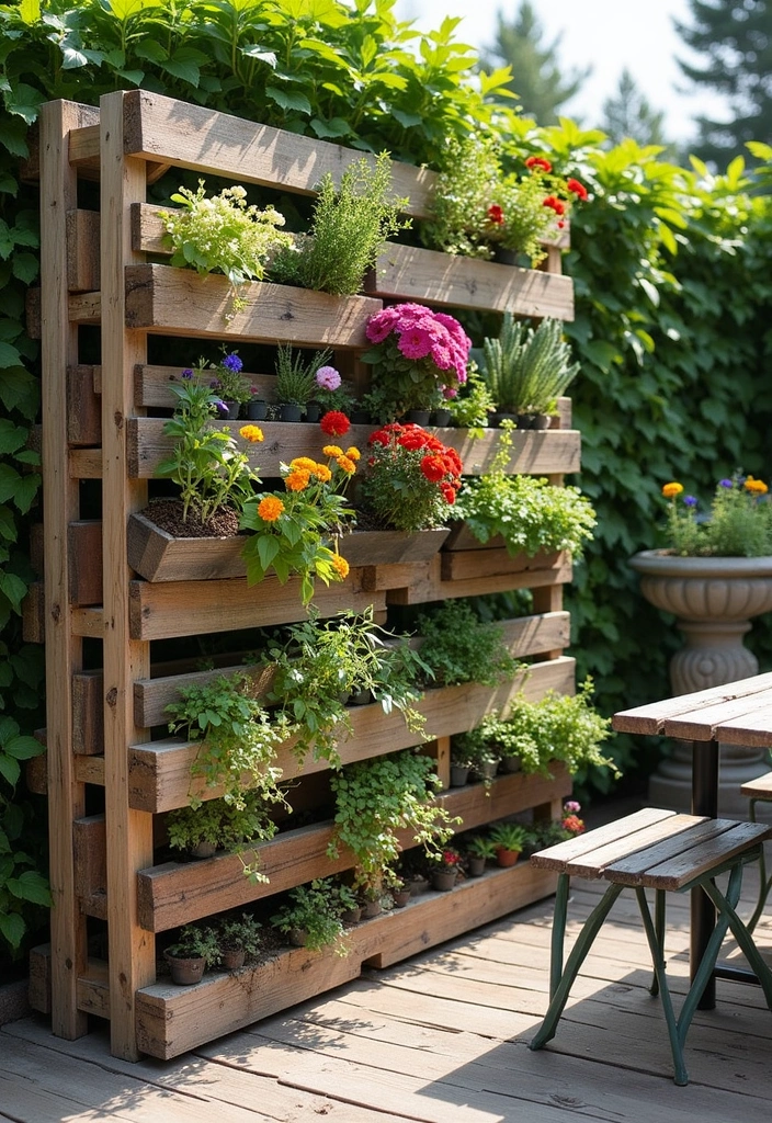 13 Tips for Vertical Gardening Ideas - 6. Use Upcycled Materials