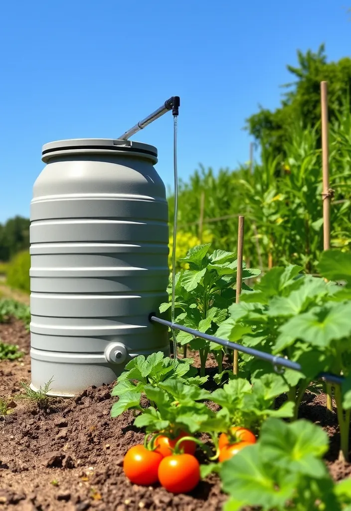 12 Genius DIY Self-Watering Systems for Your Vegetable Garden  - 6. The Rain Barrel Irrigation