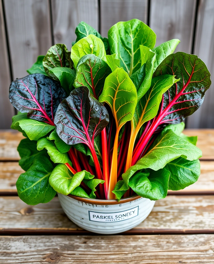 15 Best Vegetables to Grow in Pots That Will Surprise You! - 2. Rainbow Swiss Chard