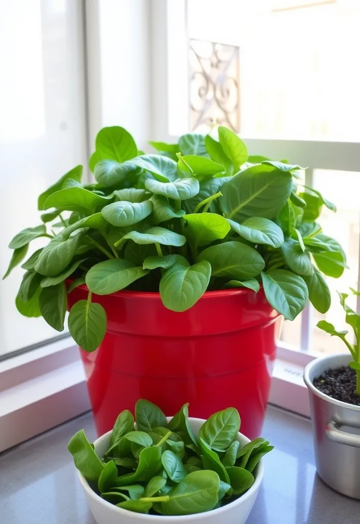 15 Best Vegetables to Grow in Pots That Will Surprise You! - 13. Spinach