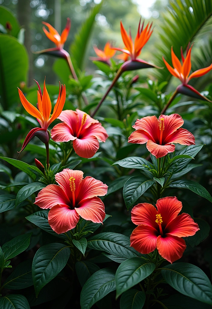 10 Creative Flower Combination Ideas for Your Garden - 6. Exotic Tropical Fusion