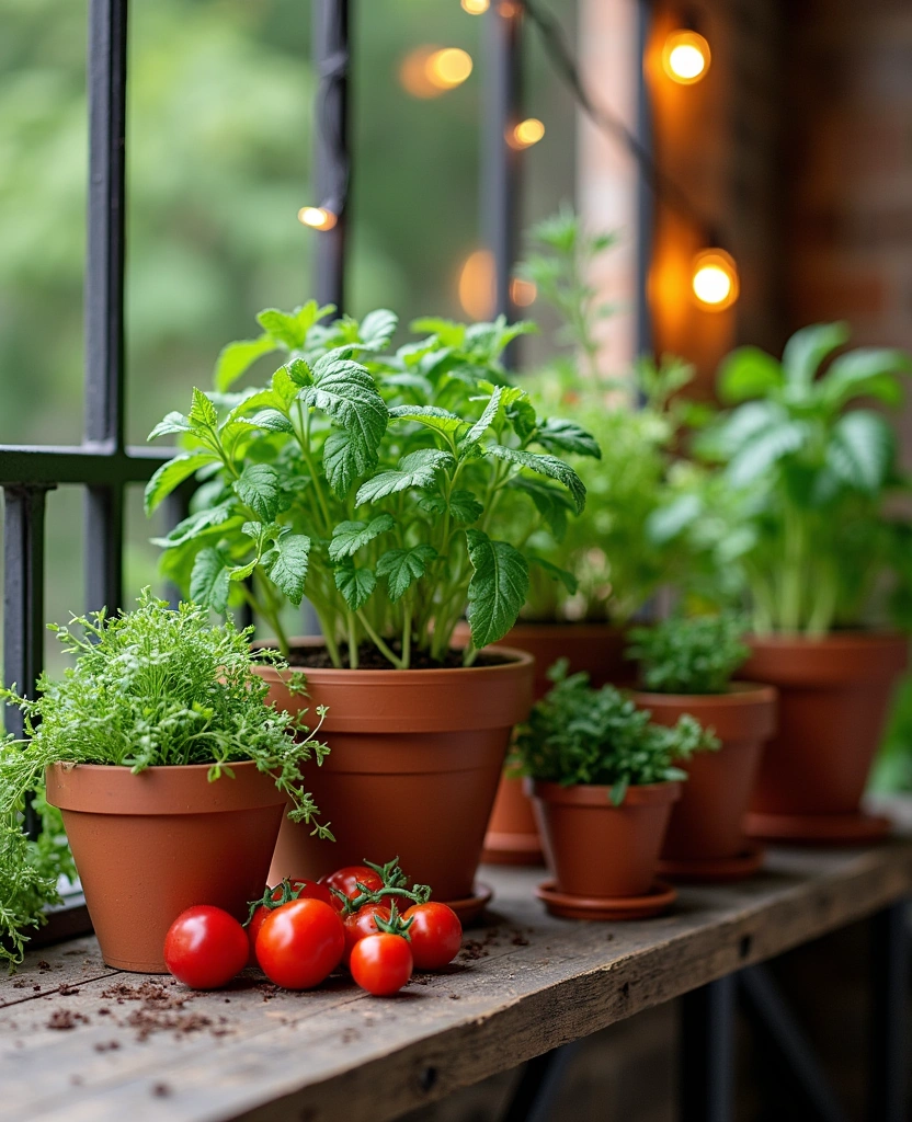 16 Small Apartment Balcony Garden Ideas for Growing Veggies - 2. Container Gardening