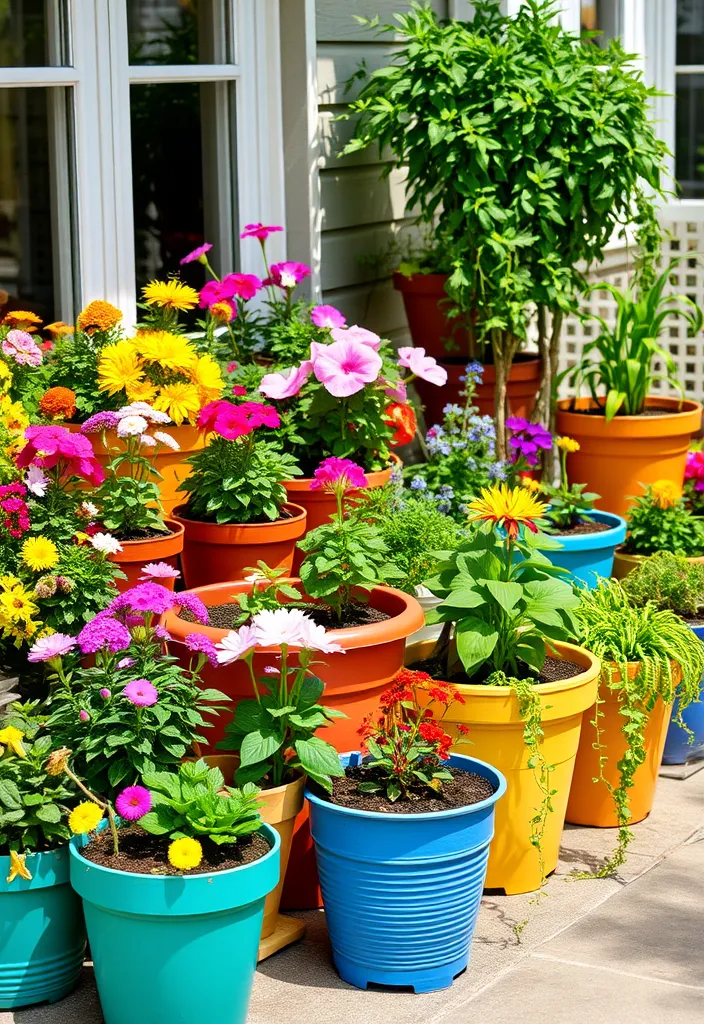 12 Garden Design Ideas for Small Yards - 7. Container Gardening: Flexibility and Style