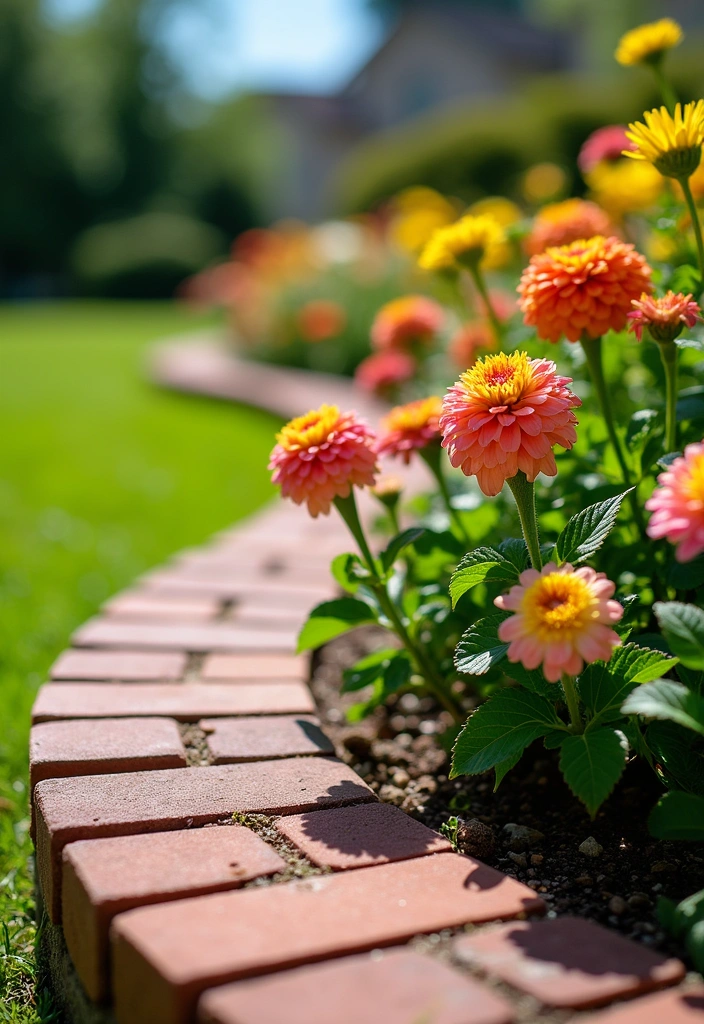 20 Garden Border Ideas for Curb Appeal - 1. Charming Brick Borders