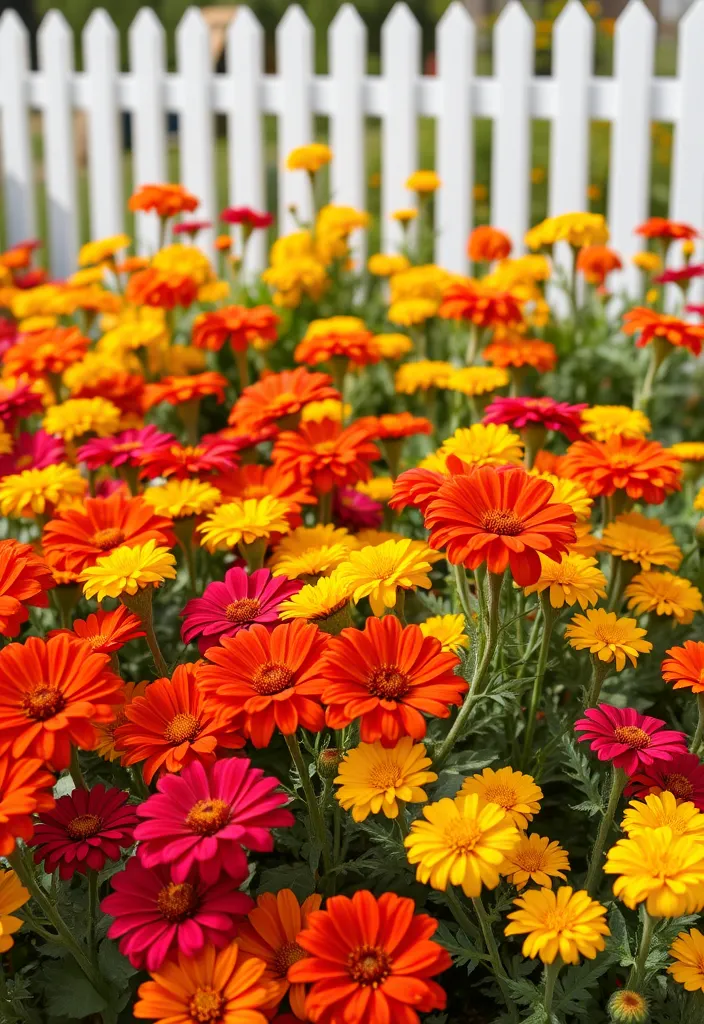 15 Stunning Zinnia and Marigold Garden Combos - 1. Classic Color Burst