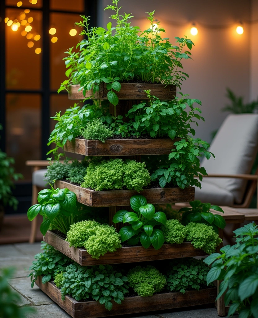 16 Small Apartment Balcony Garden Ideas for Growing Veggies - 1. Vertical Plant Stands