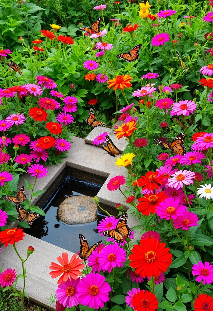 12 Easy Zinnia and Snapdragon Garden Ideas - 6. Butterfly Garden