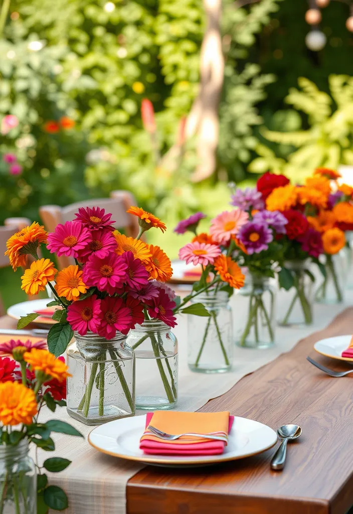 15 Stunning Zinnia and Marigold Garden Combos - 13. Garden Party Extravaganza