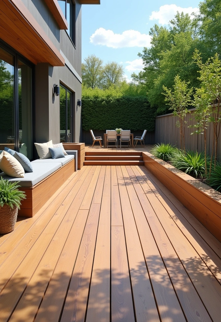 20 Modern Backyard Landscaping Ideas - 12. Contemporary Decking