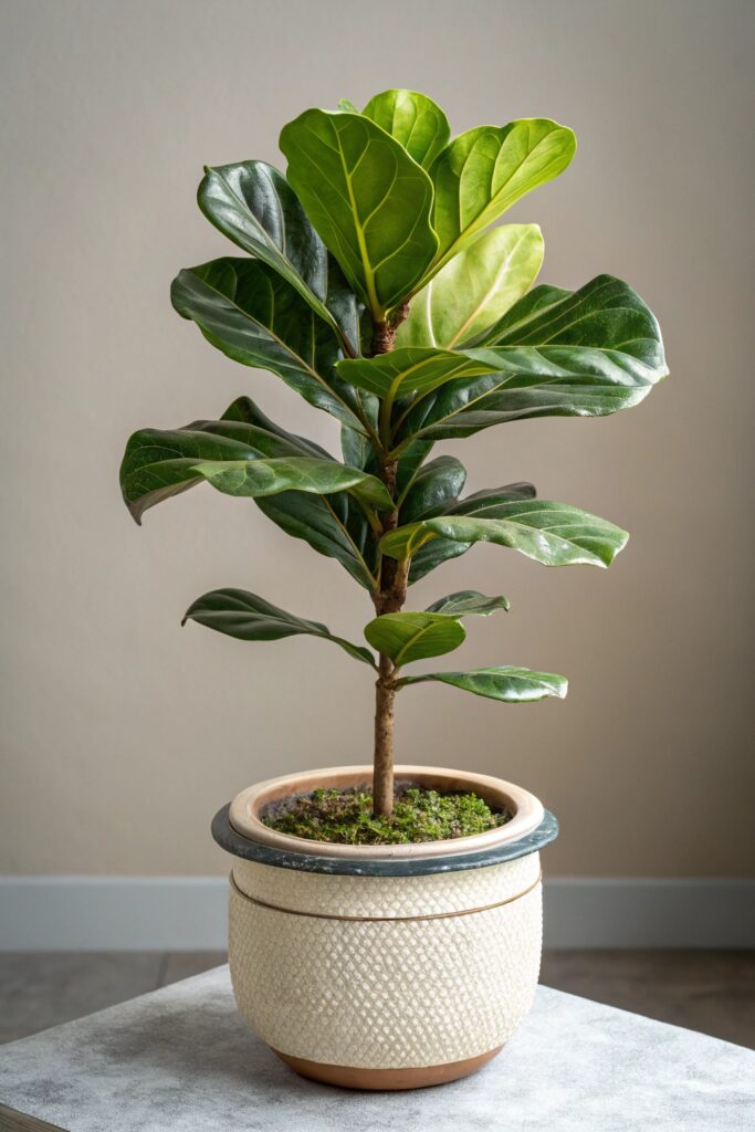 15 Fast Growing Houseplants for Quick Greenery - 12. Fiddle Leaf Fig (Ficus lyrata)