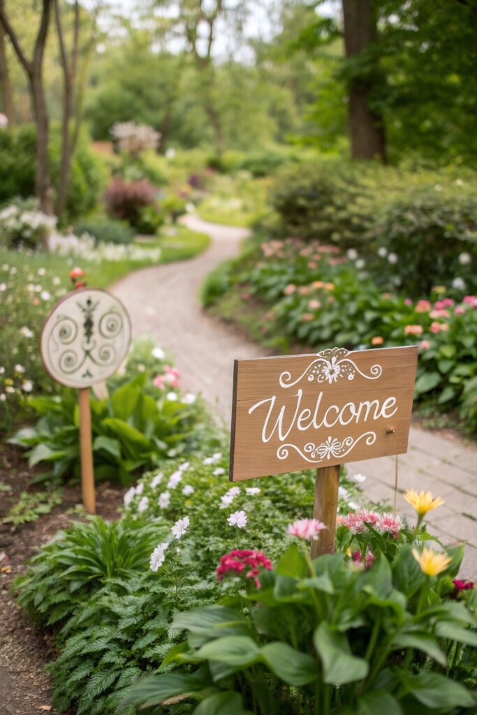 14 Cottage Core Garden Decor Ideas - 11. Garden Signs