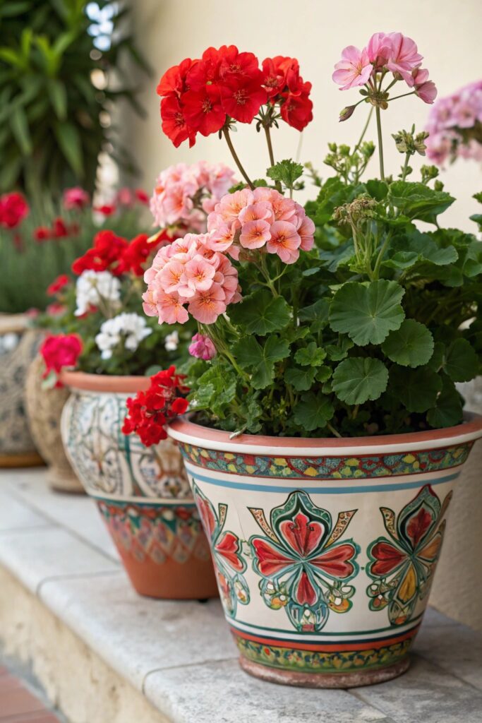 10 Best Flowers for Container Gardening: Potted Beauty - 2. Geraniums: Bold and Beautiful