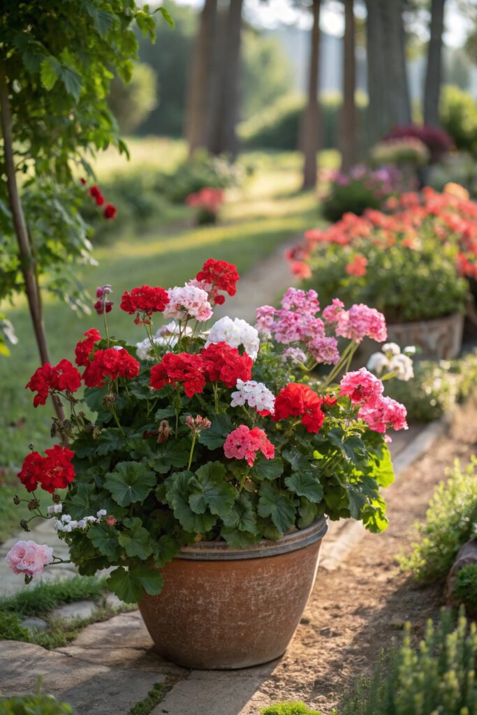 16 Lush and Easy Care Container Plants That Thrill - 7. Geraniums