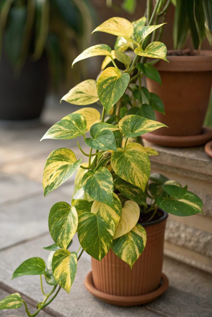 16 Lush and Easy Care Container Plants That Thrill - 16. Scindapsus (Pothos) 'Neon'