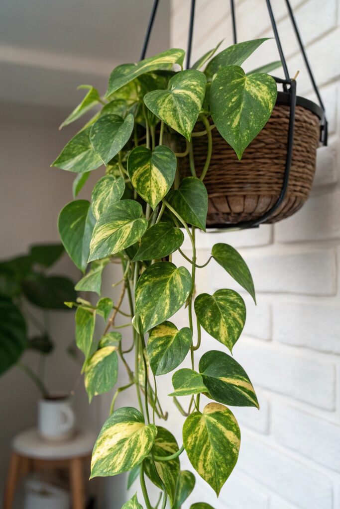 Top 9 Small Indoor Plants for Tiny Spaces - 1. Pothos (Epipremnum aureum)