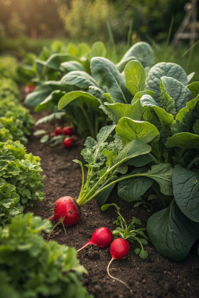 8 Plant Combinations for Companion Planting - 5. Radishes and Spinach