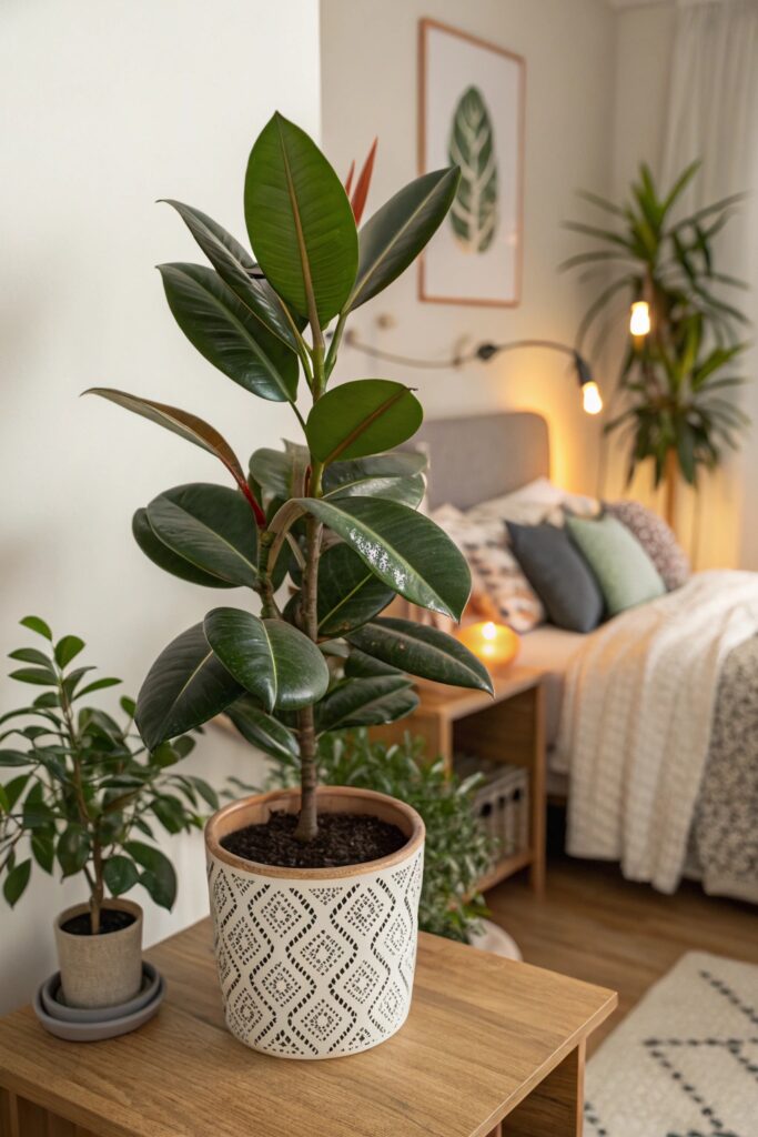 10 Best Tall Bedroom Plants for Better Sleep - 2. Rubber Plant