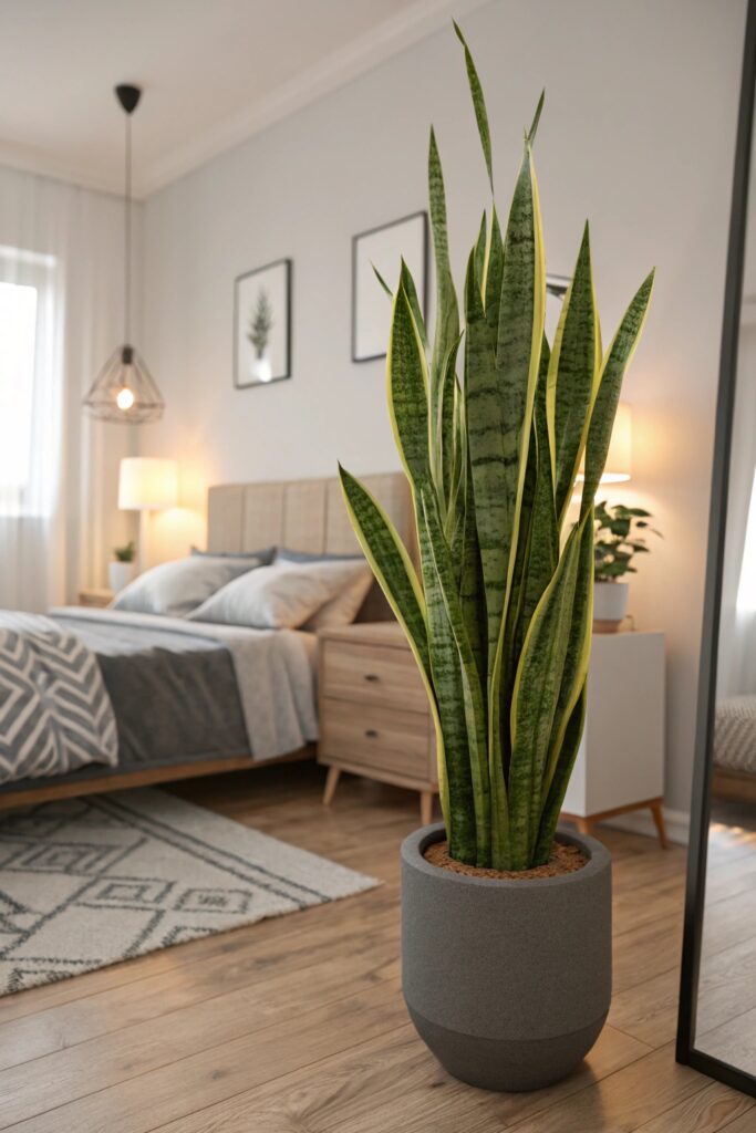 10 Best Tall Bedroom Plants for Better Sleep - 3. Snake Plant