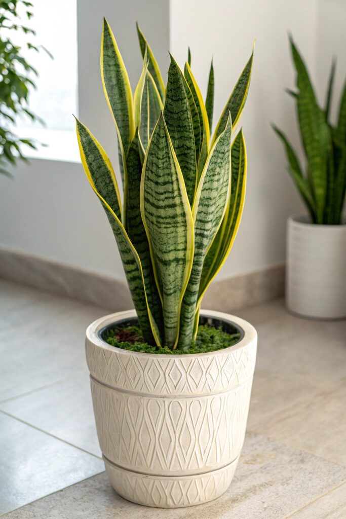 Top 9 Small Indoor Plants for Tiny Spaces - 2. Snake Plant (Sansevieria)