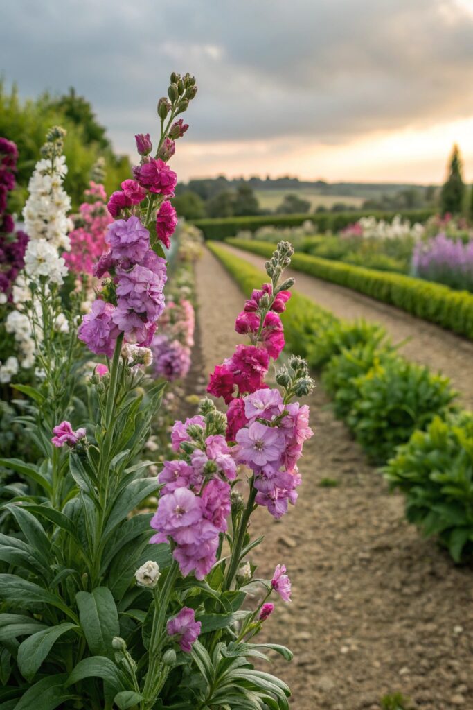 10 Flowers to Grow for an Amazing Scented Garden - 8. Stock (Matthiola incana)