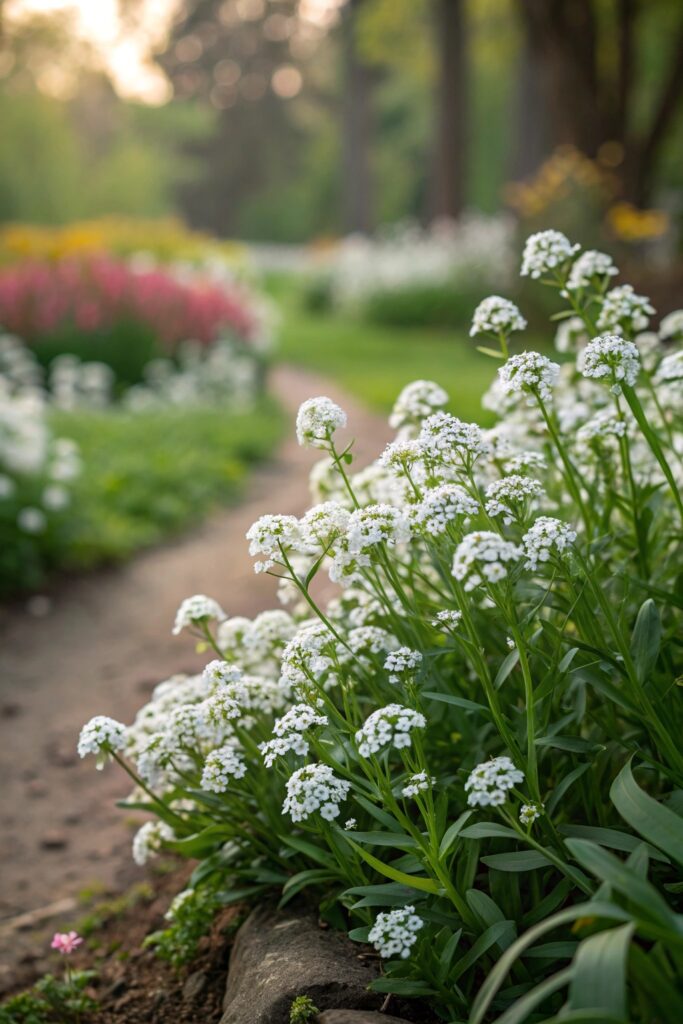 9 Best Companion Flowers for Vegetables - 8. Sweet Alyssum: Fragrant Ground Cover