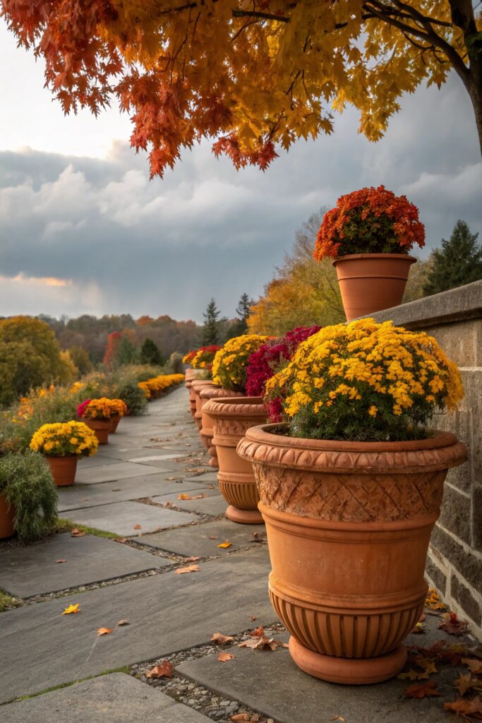 16 Fall Garden Decor Ideas to Inspire - 16.Terracotta Pots For Flowers