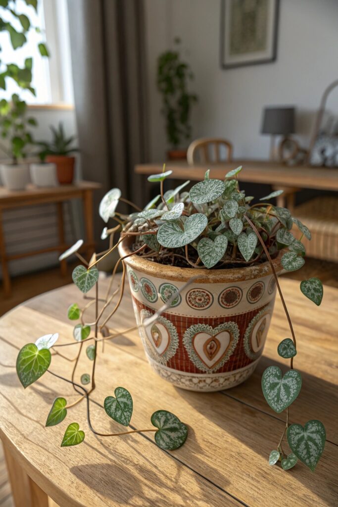 Variegated String of Hearts (Ceropegia woodii)