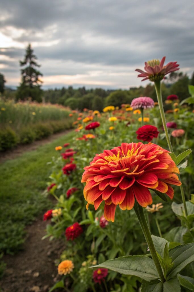 9 Best Companion Flowers for Vegetables - 5. Zinnias: Colorful Companions