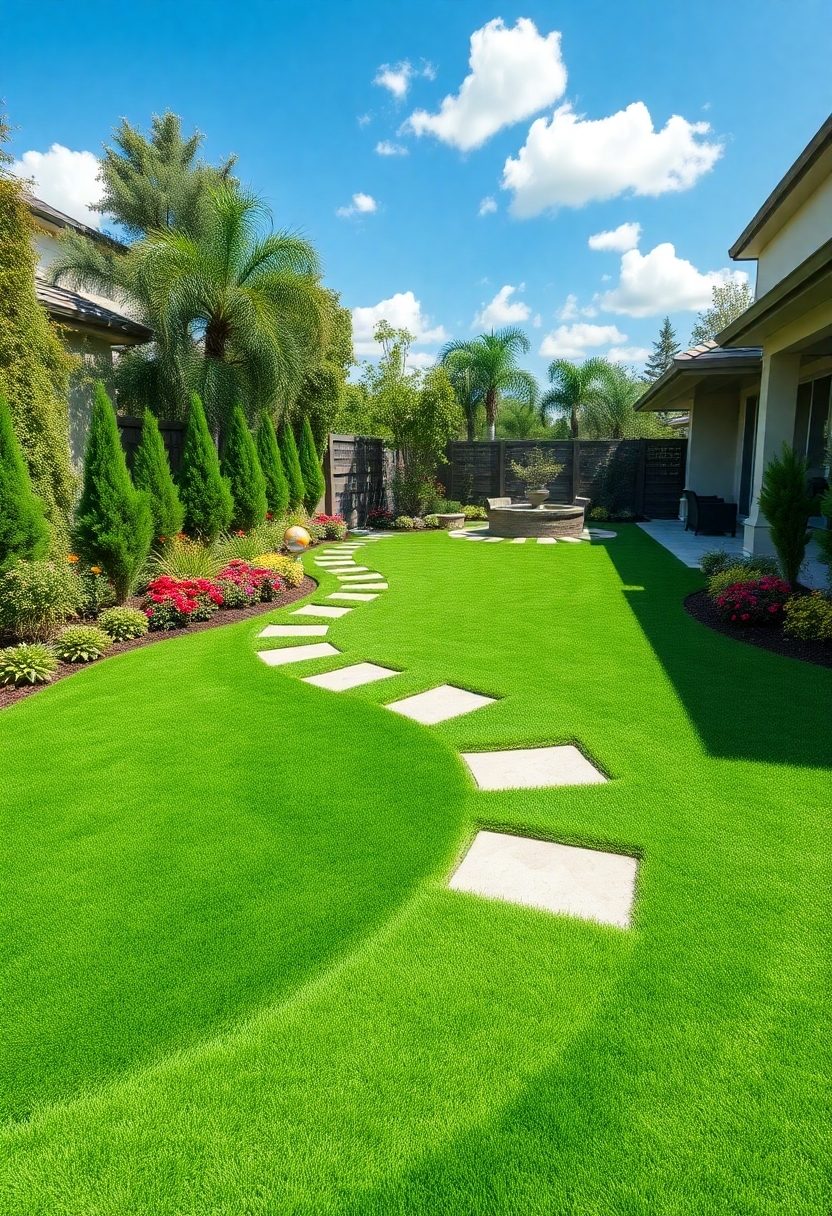 artificial grass lawn installation