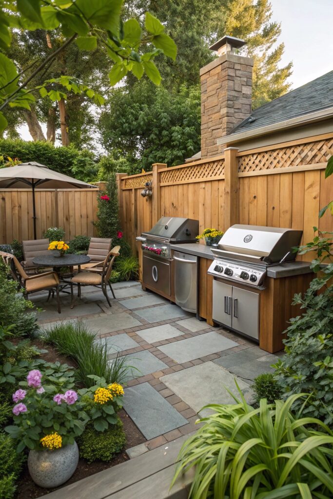 outdoor cooking entertainment areas