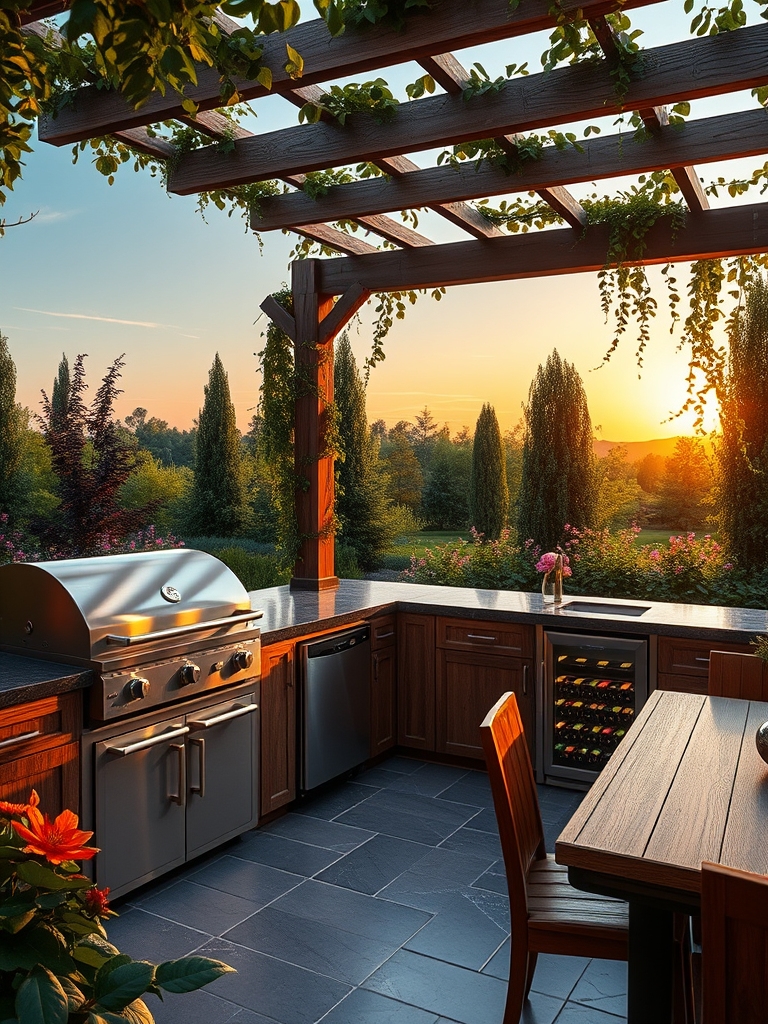 backyard cooking space designs